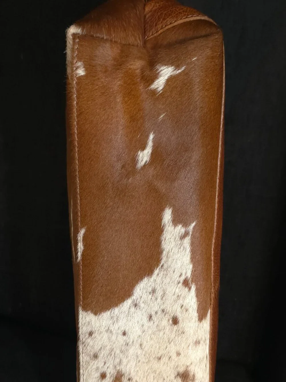 F.H. Wadsworth Men's Brindle Cowhair on Hide and Leather Shoe Bag